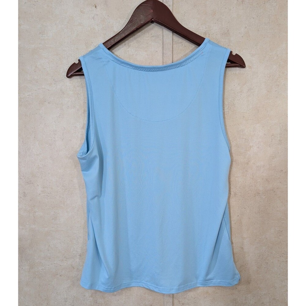 2 Muk Luk Pajama Tank Tops L Blue Cloud Knit Pull Over Sleepwear Night Shirt - Picture 3 of 9
